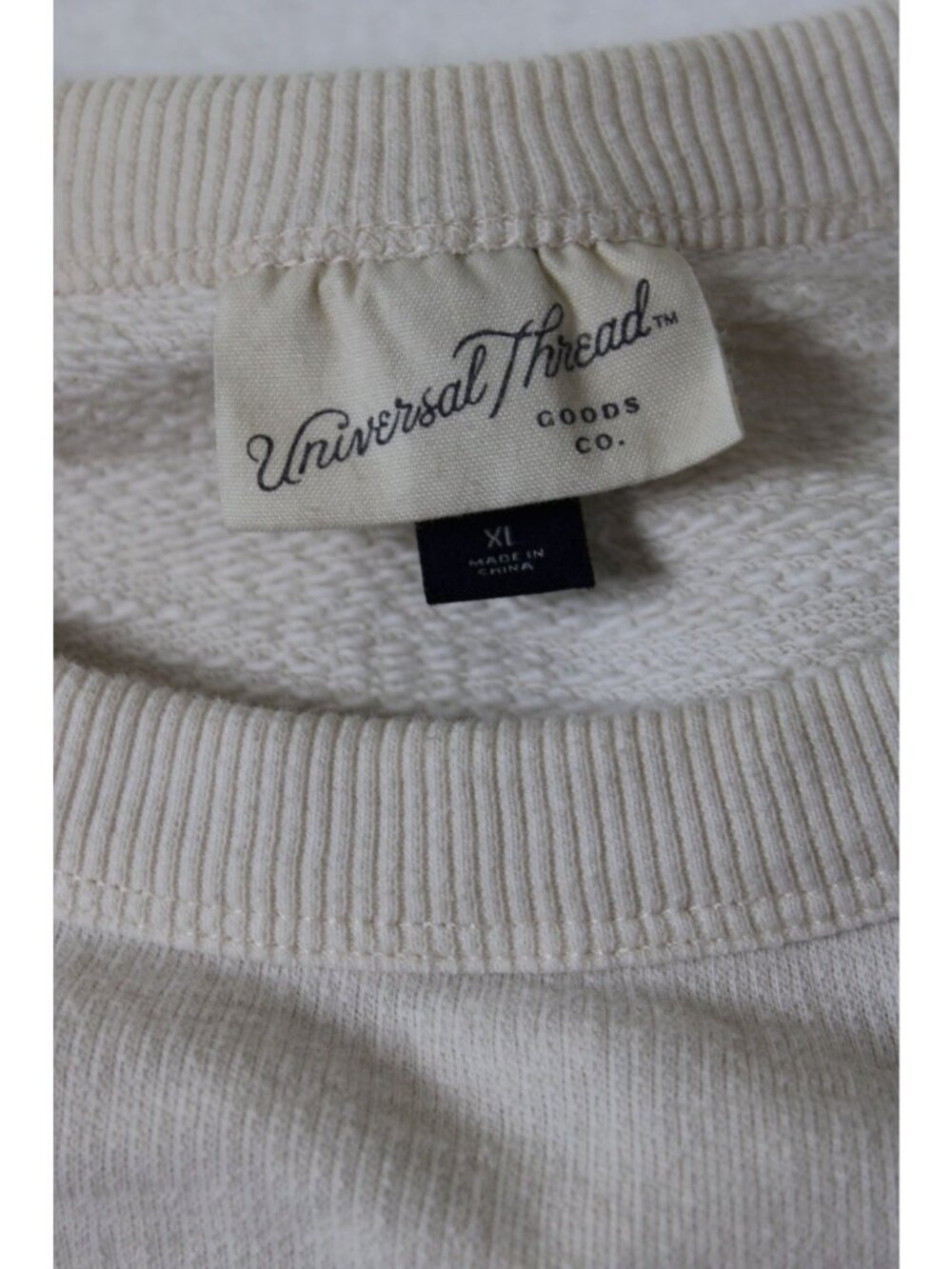 Universal Thread Womens Beige Long-Sleeve Crewneck Top XL - Picture 3 of 4
